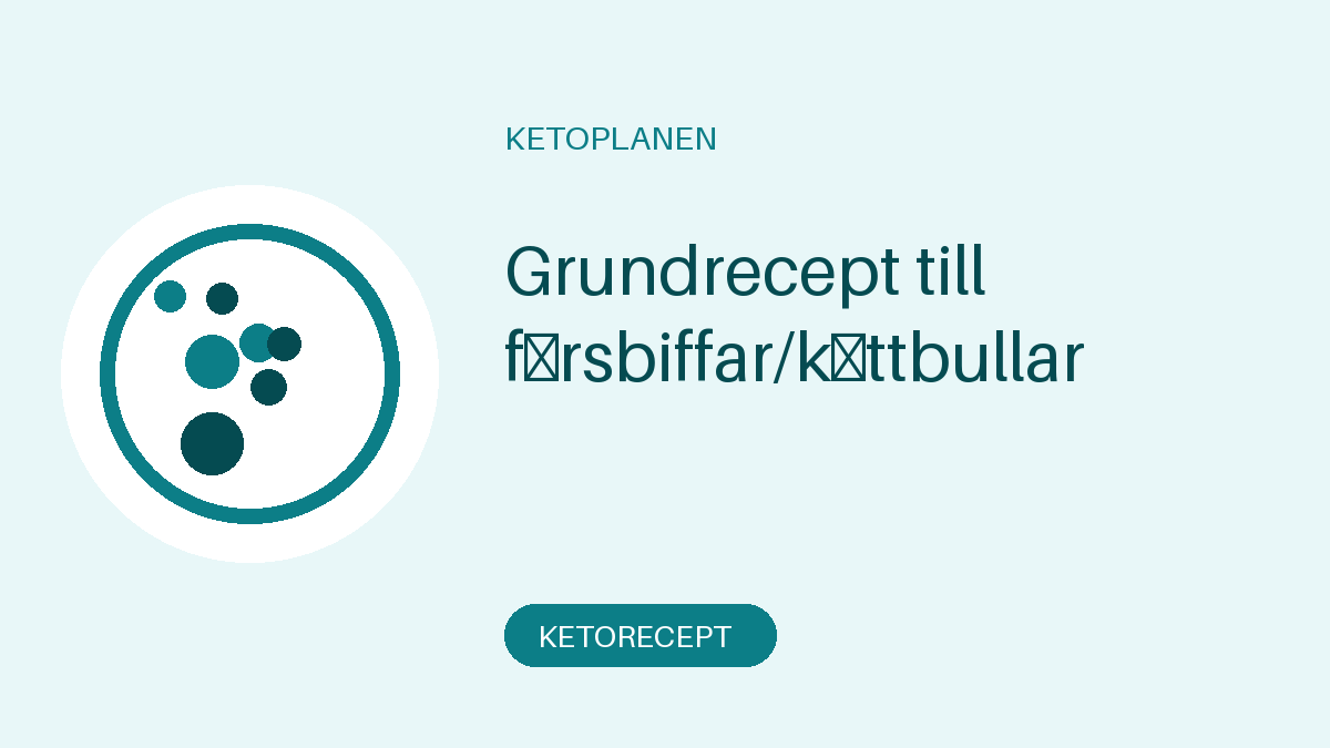 Grundrecept till färsbiffar/köttbullar