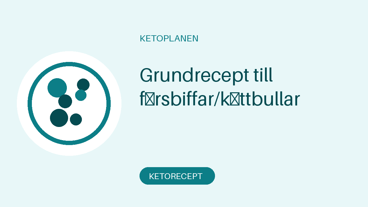 Grundrecept till färsbiffar/köttbullar