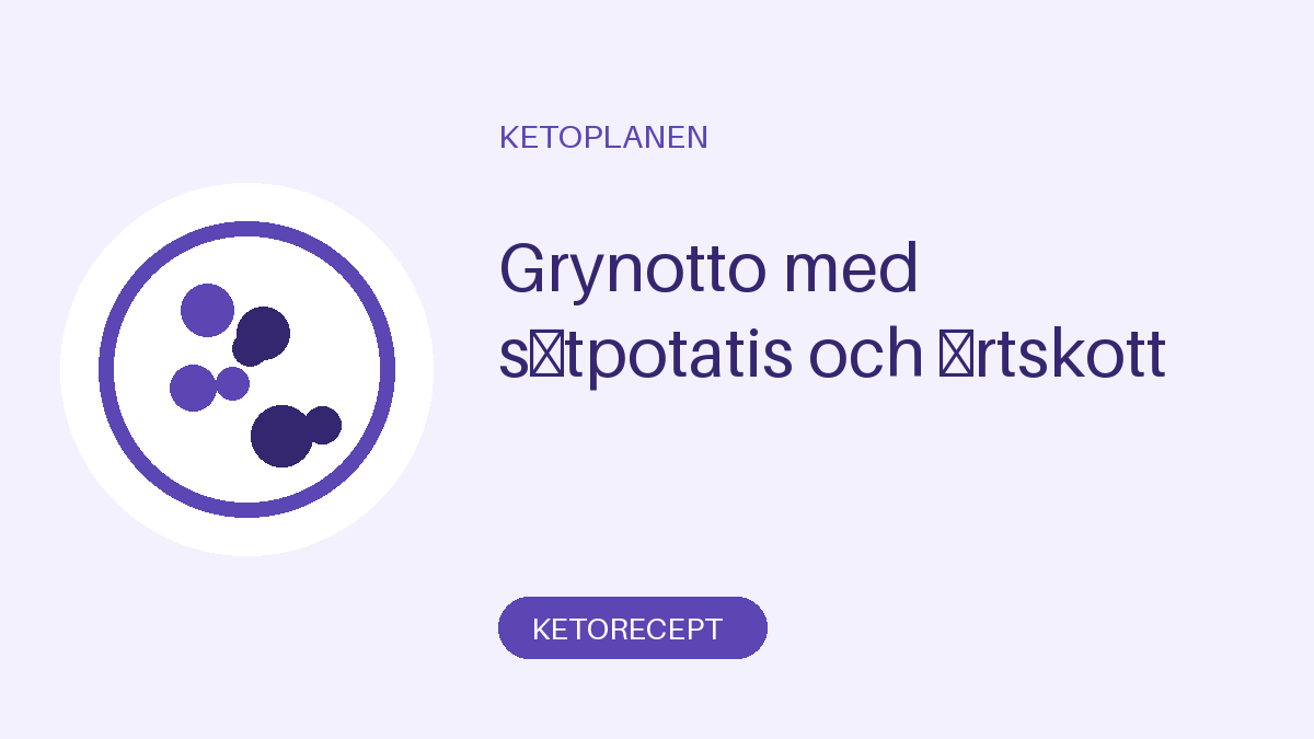 Grynotto med sötpotatis och ärtskott