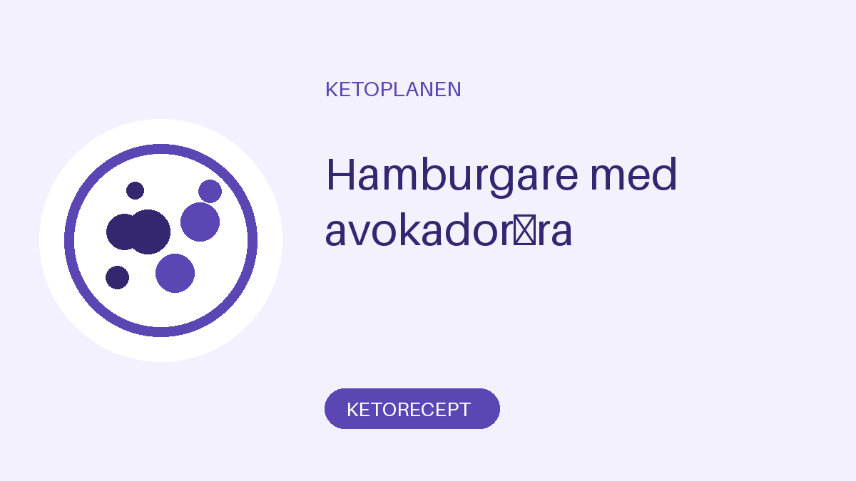 Hamburgare med avokadoröra