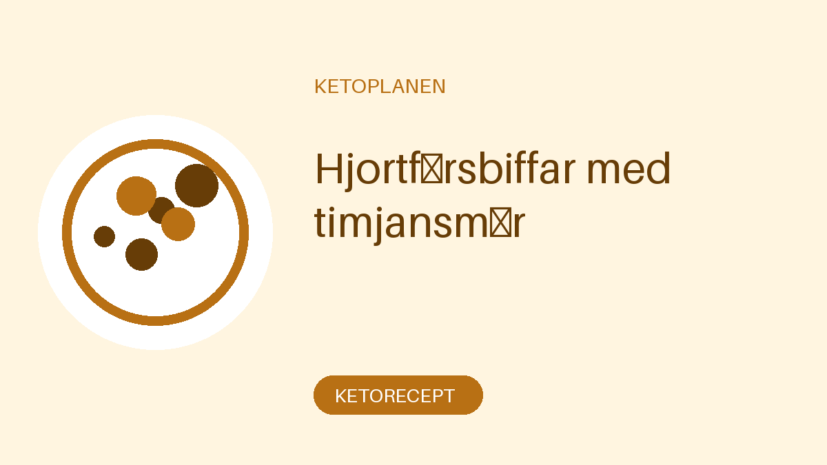 Hjortfärsbiffar med timjansmör