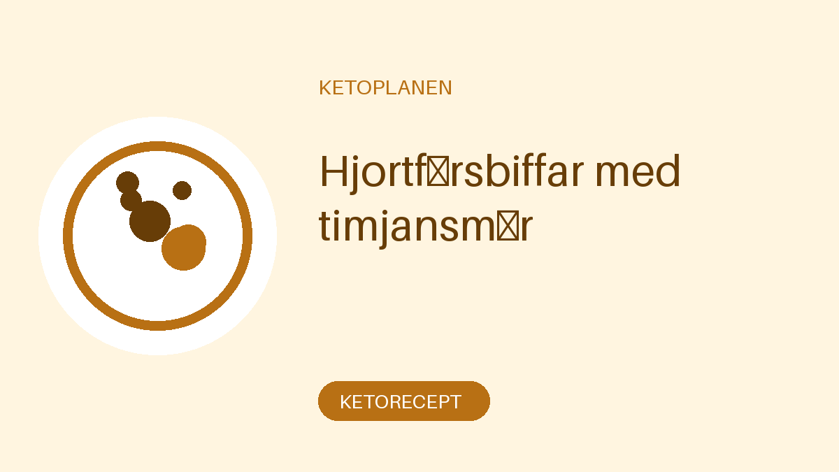 Hjortfärsbiffar med timjansmör