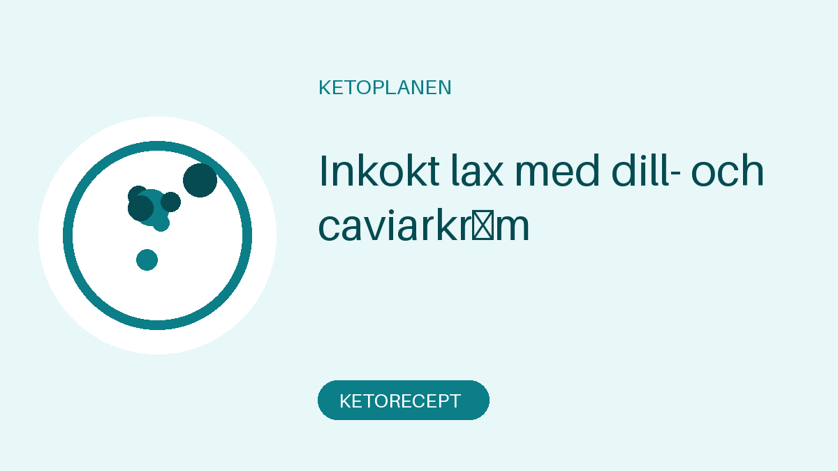 Inkokt lax med dill- och caviarkräm