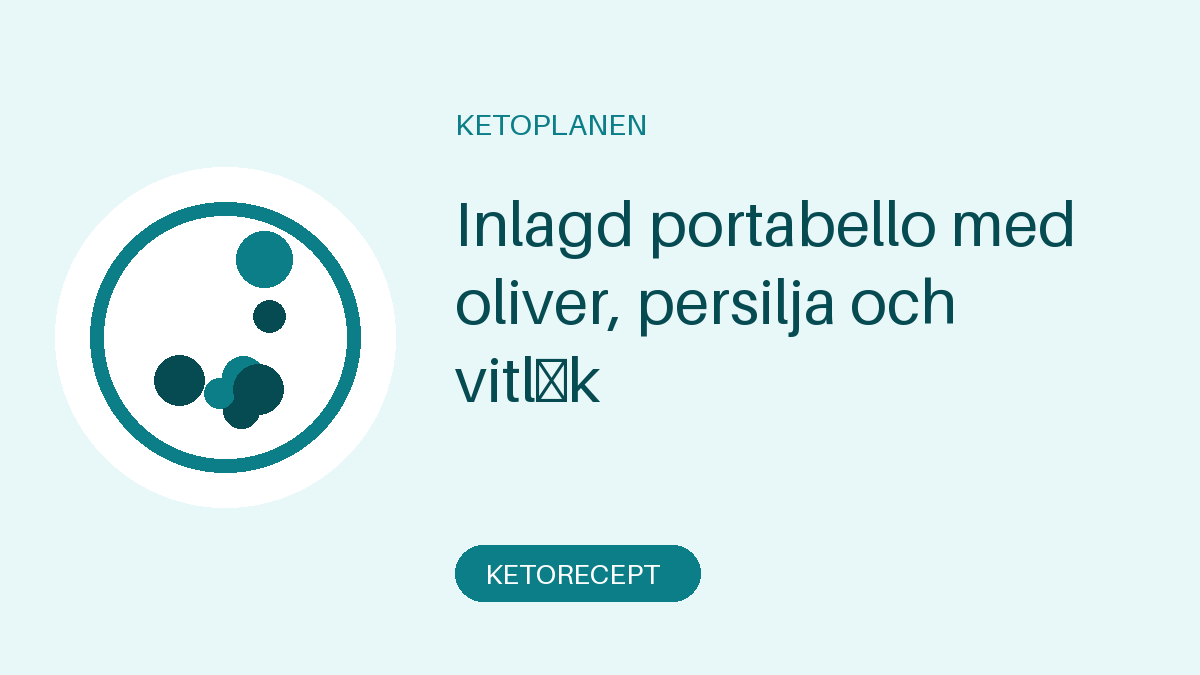 Inlagd portabello med oliver, persilja och vitlök