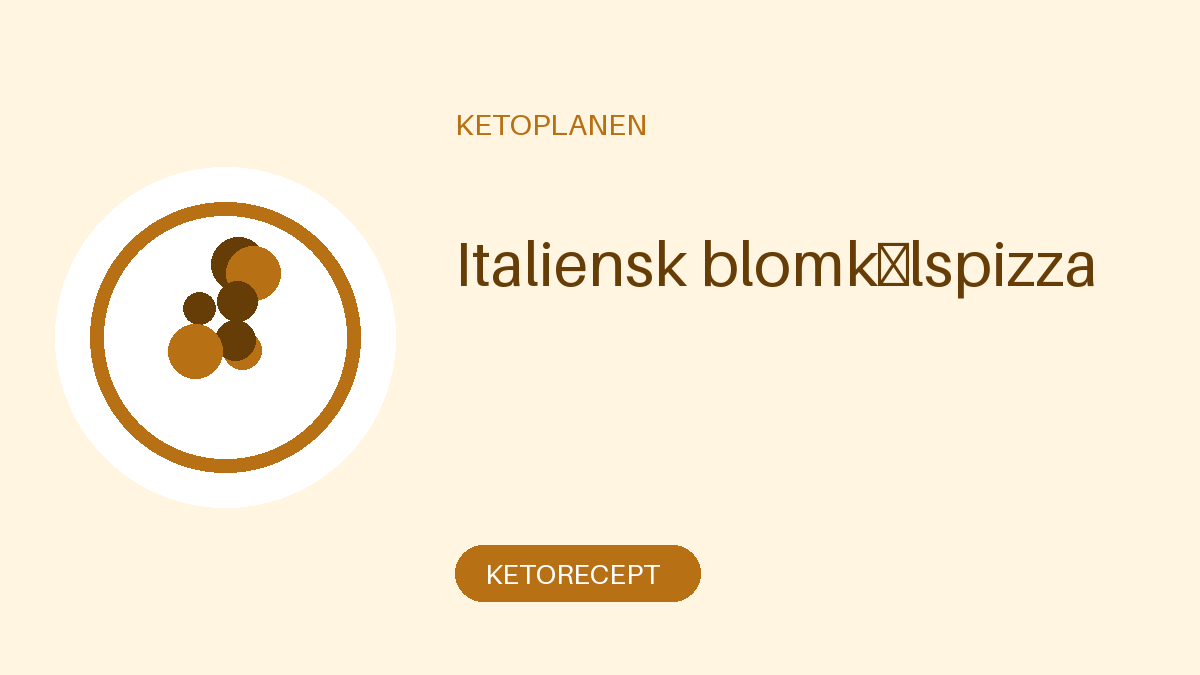 Italiensk blomkålspizza