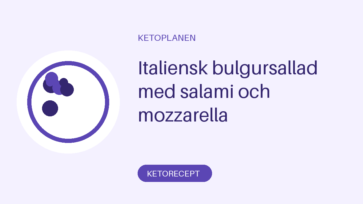 Italiensk bulgursallad med salami och mozzarella