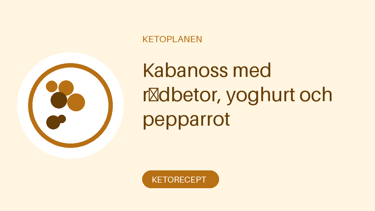 Kabanoss med rödbetor, yoghurt och pepparrot
