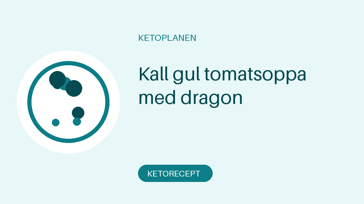 Kall gul tomatsoppa med dragon