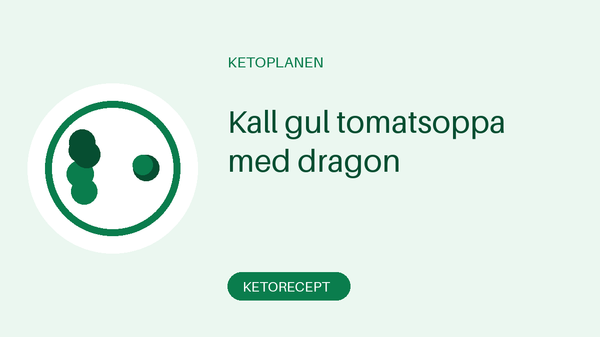 Kall gul tomatsoppa med dragon