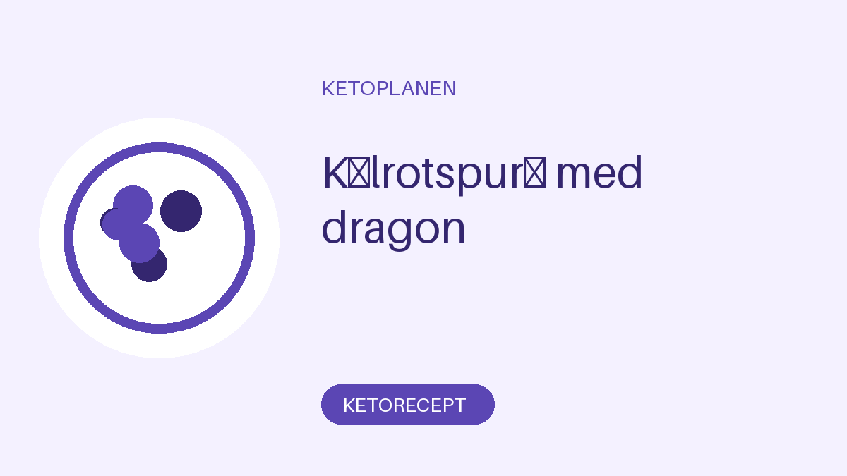 Kålrotspuré med dragon