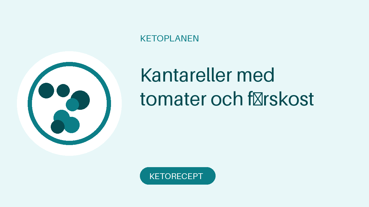 Kantareller med tomater och färskost