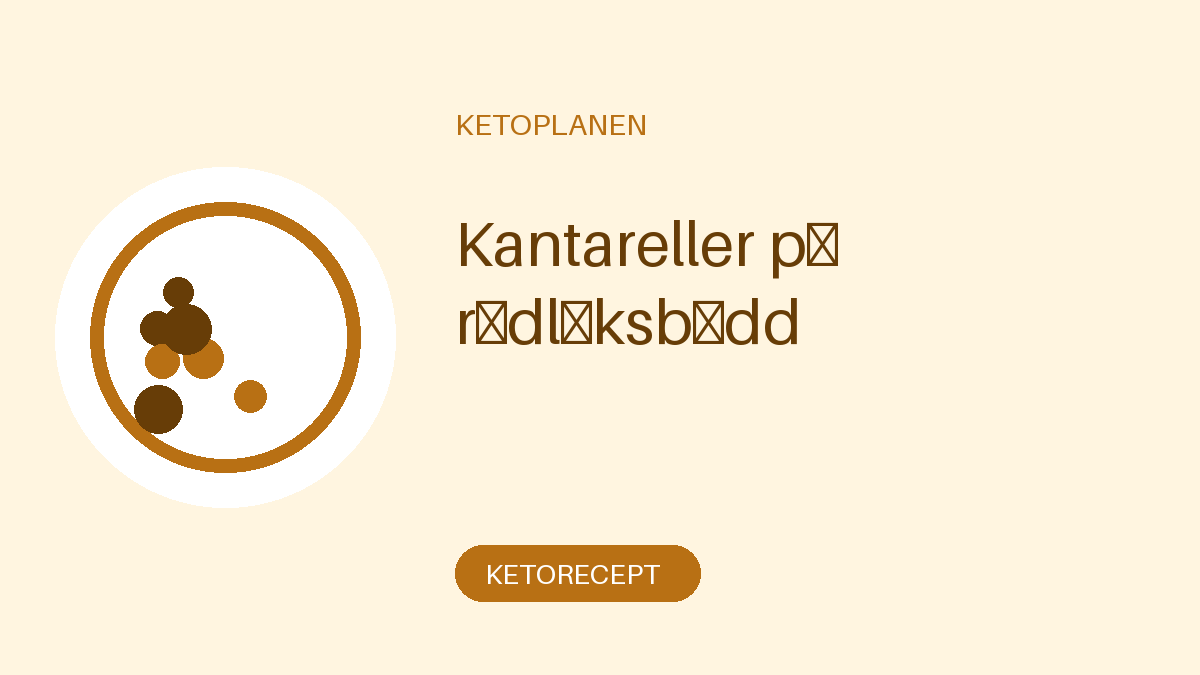 Kantareller på rödlöksbädd
