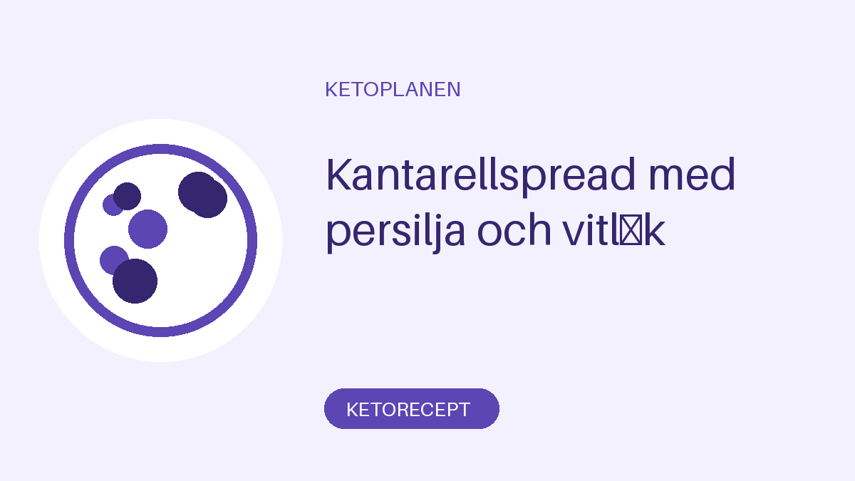 Kantarellspread med persilja och vitlök