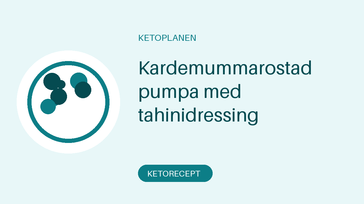 Kardemummarostad pumpa med tahinidressing