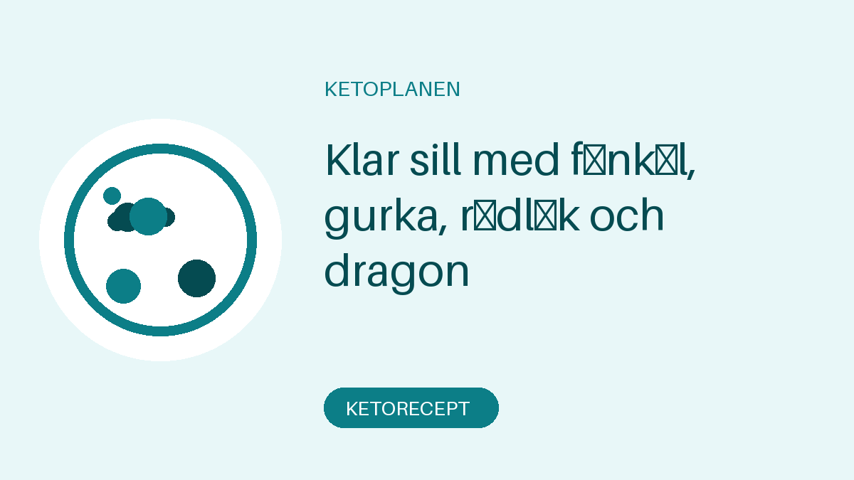 Klar sill med fänkål, gurka, rödlök och dragon