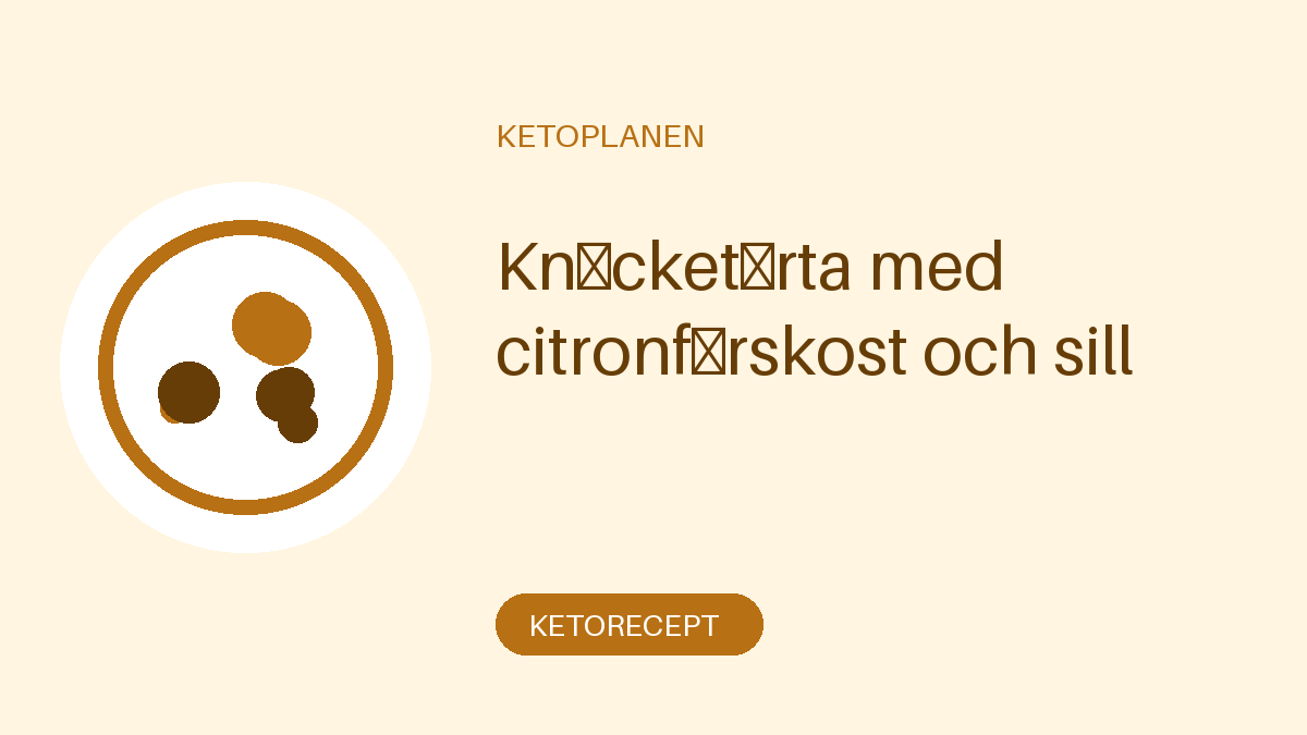 Knäcketårta med citronfärskost och sill