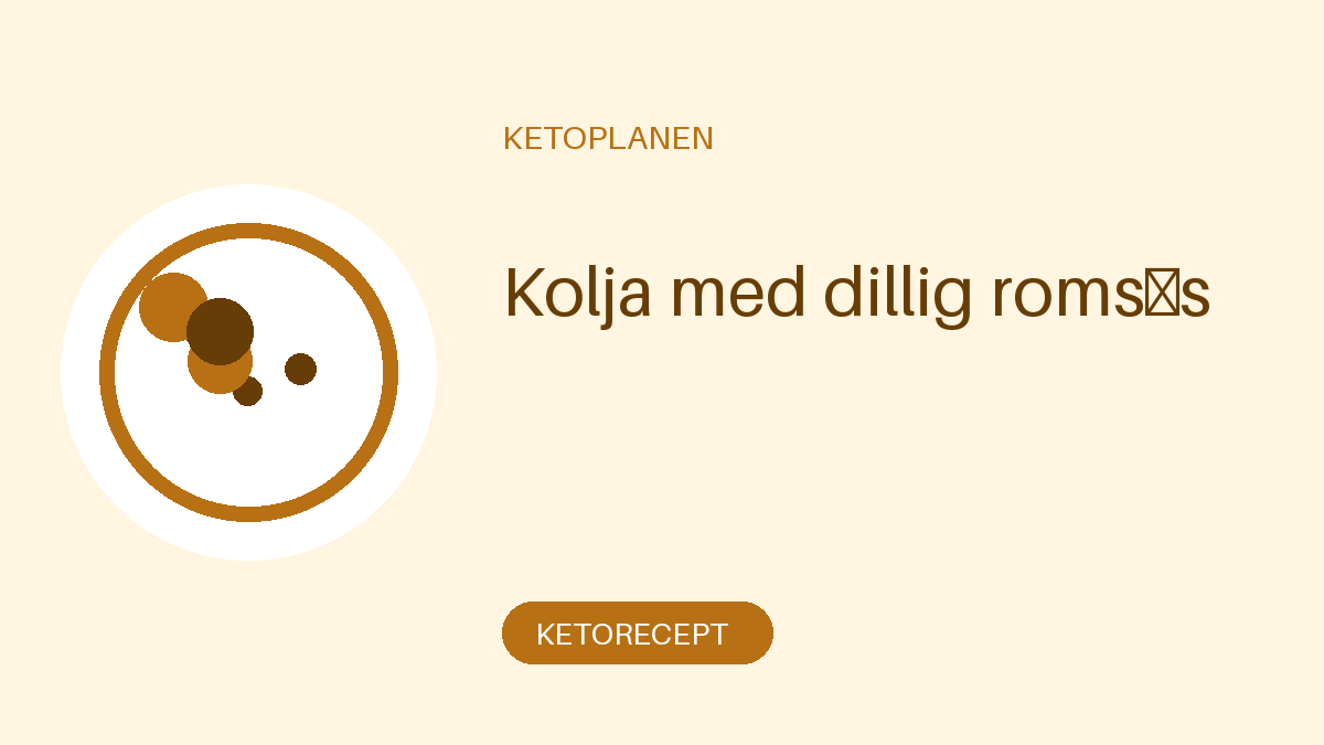 Kolja med dillig romsås