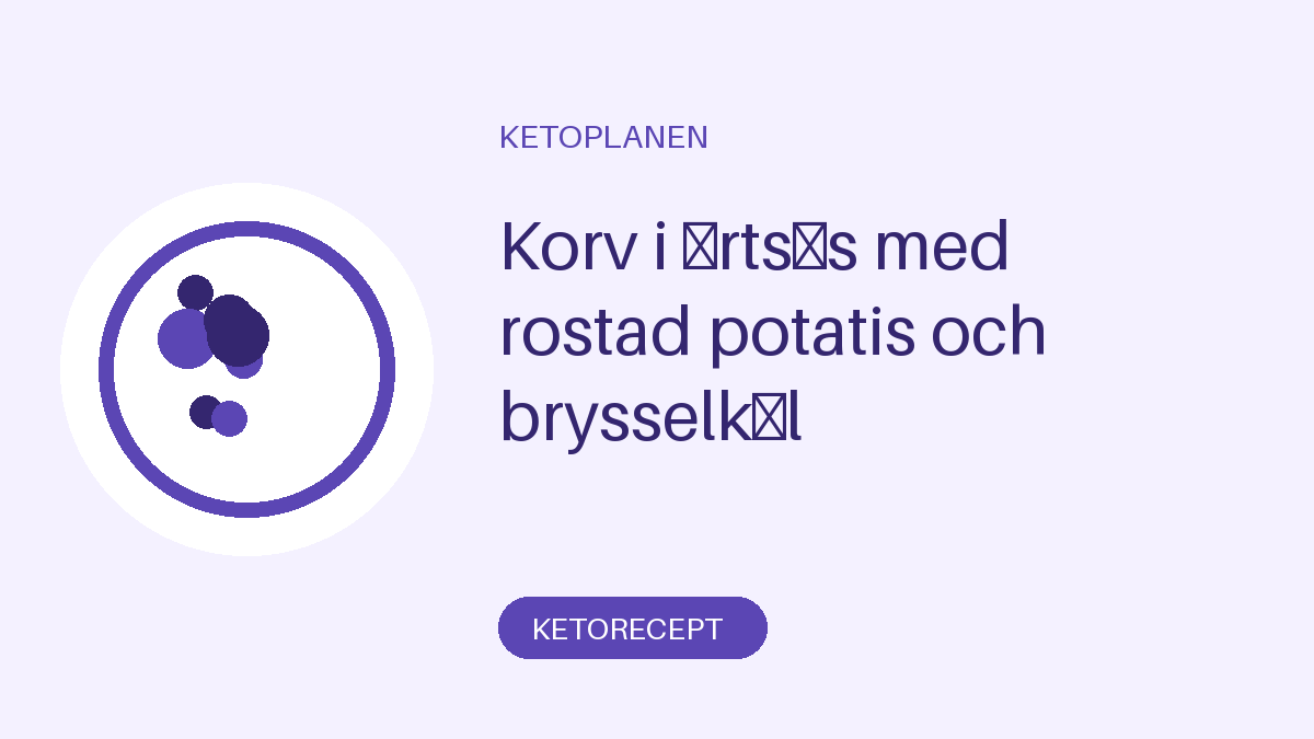 Korv i örtsås med rostad potatis och brysselkål