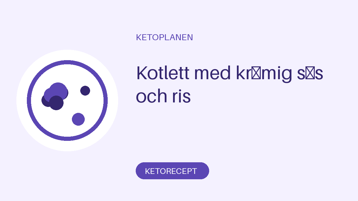Kotlett med krämig sås och ris