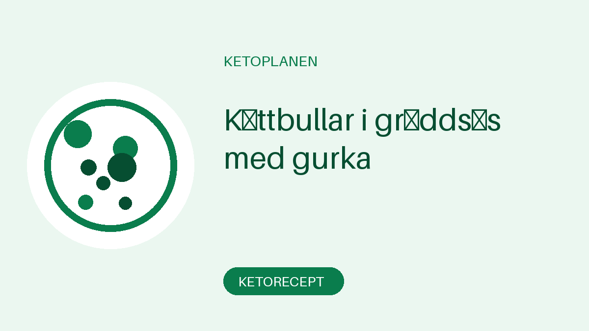 Köttbullar i gräddsås med gurka