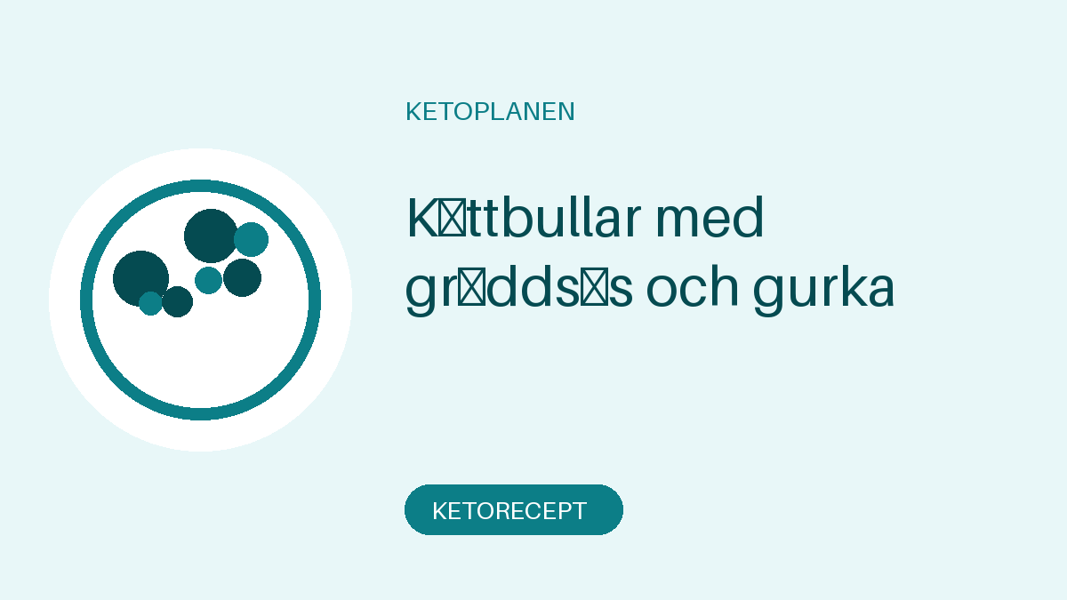 Köttbullar med gräddsås och gurka