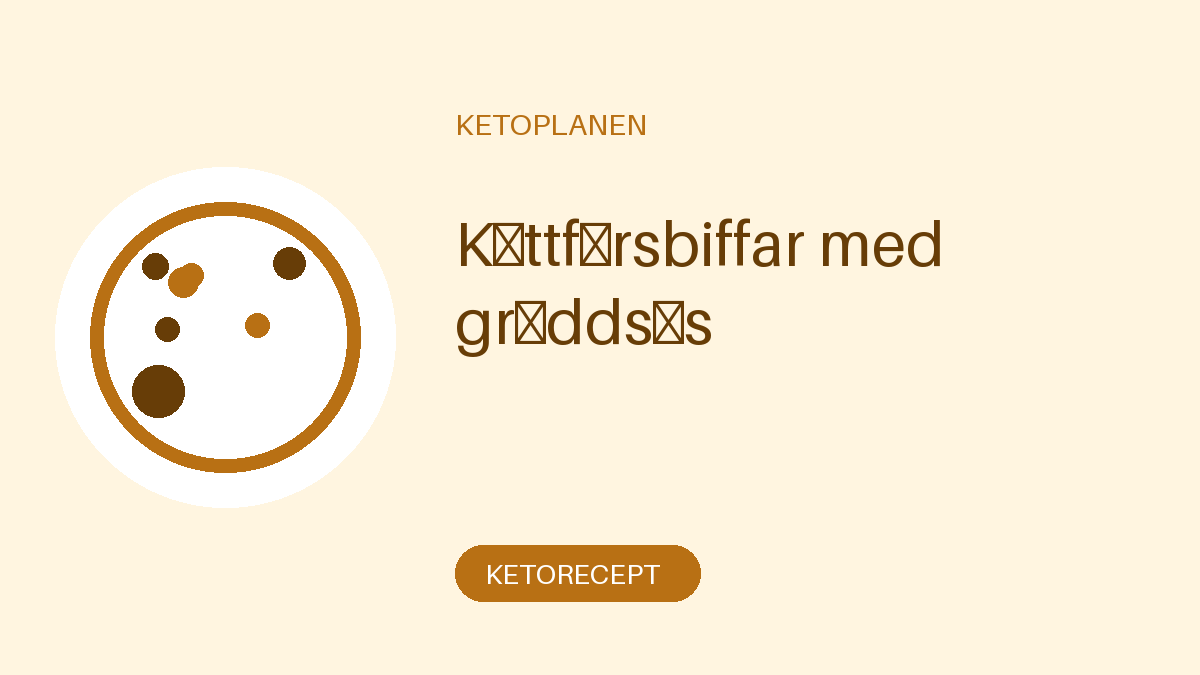 Köttfärsbiffar med gräddsås