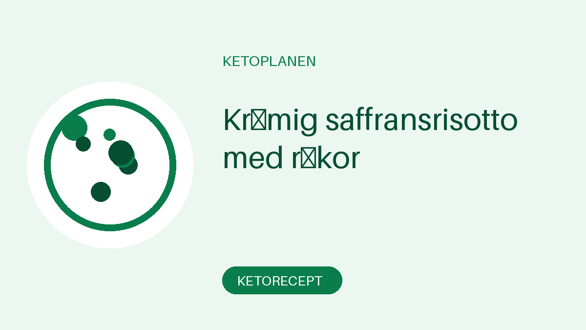 Krämig saffransrisotto med räkor