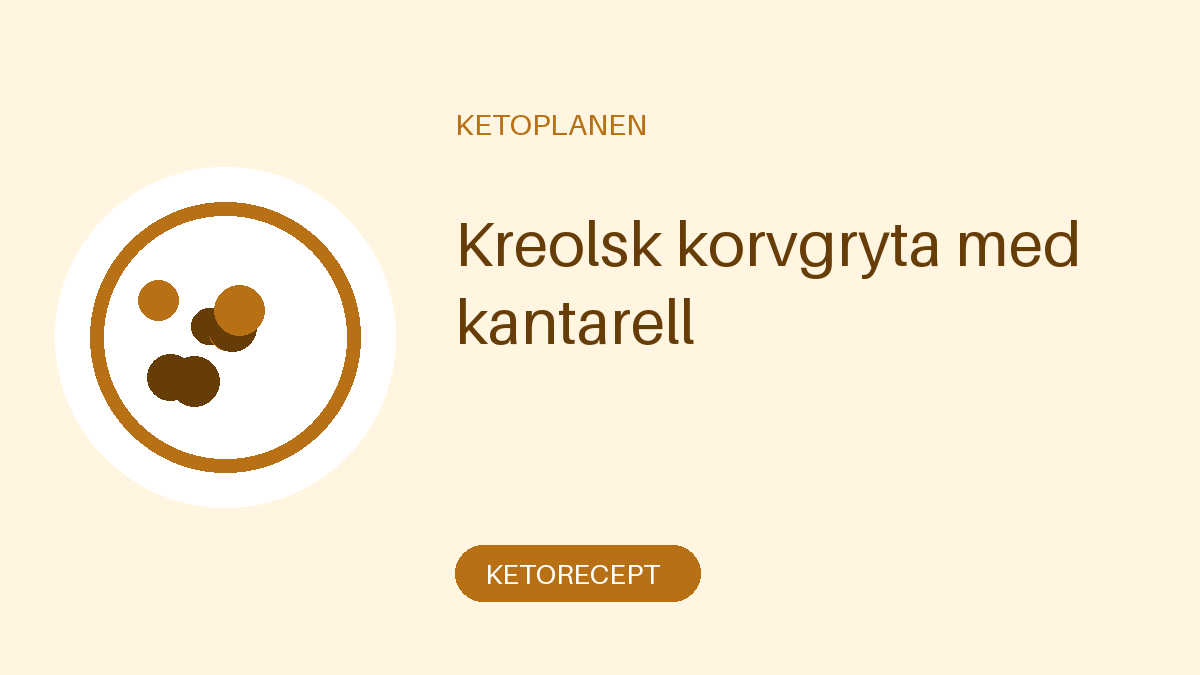 Kreolsk korvgryta med kantarell