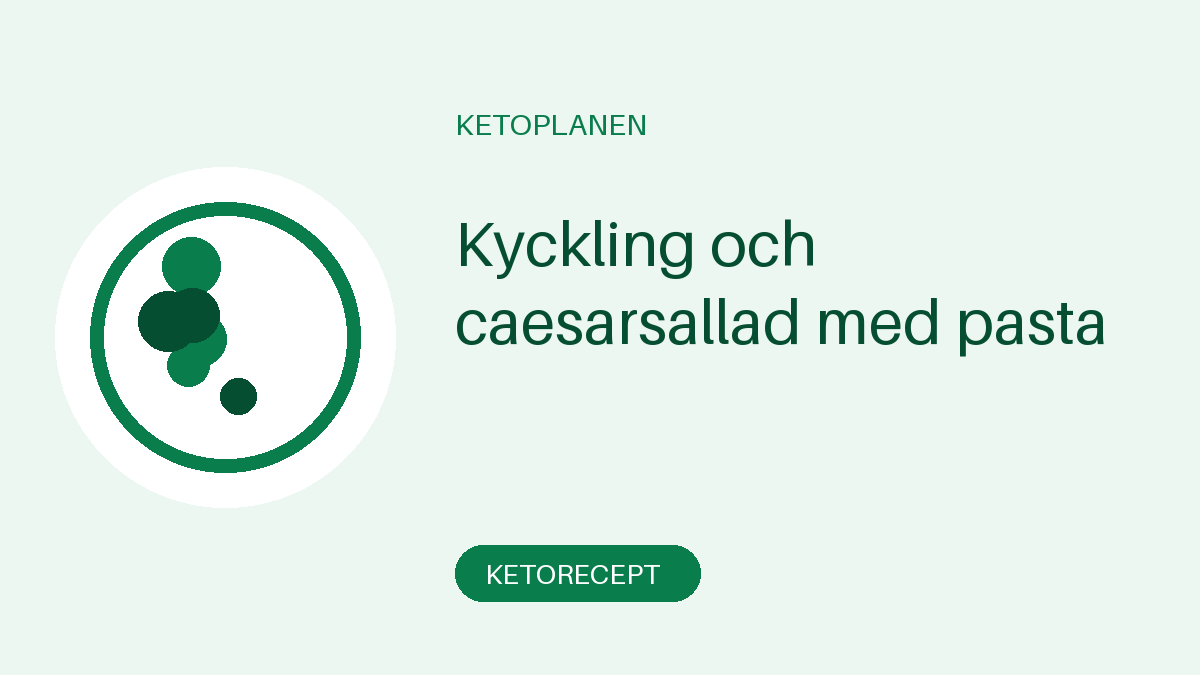 Kyckling och caesarsallad med pasta