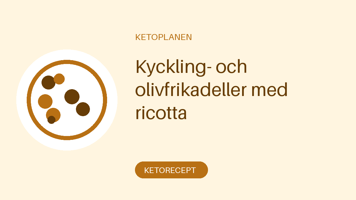 Kyckling- och olivfrikadeller med ricotta