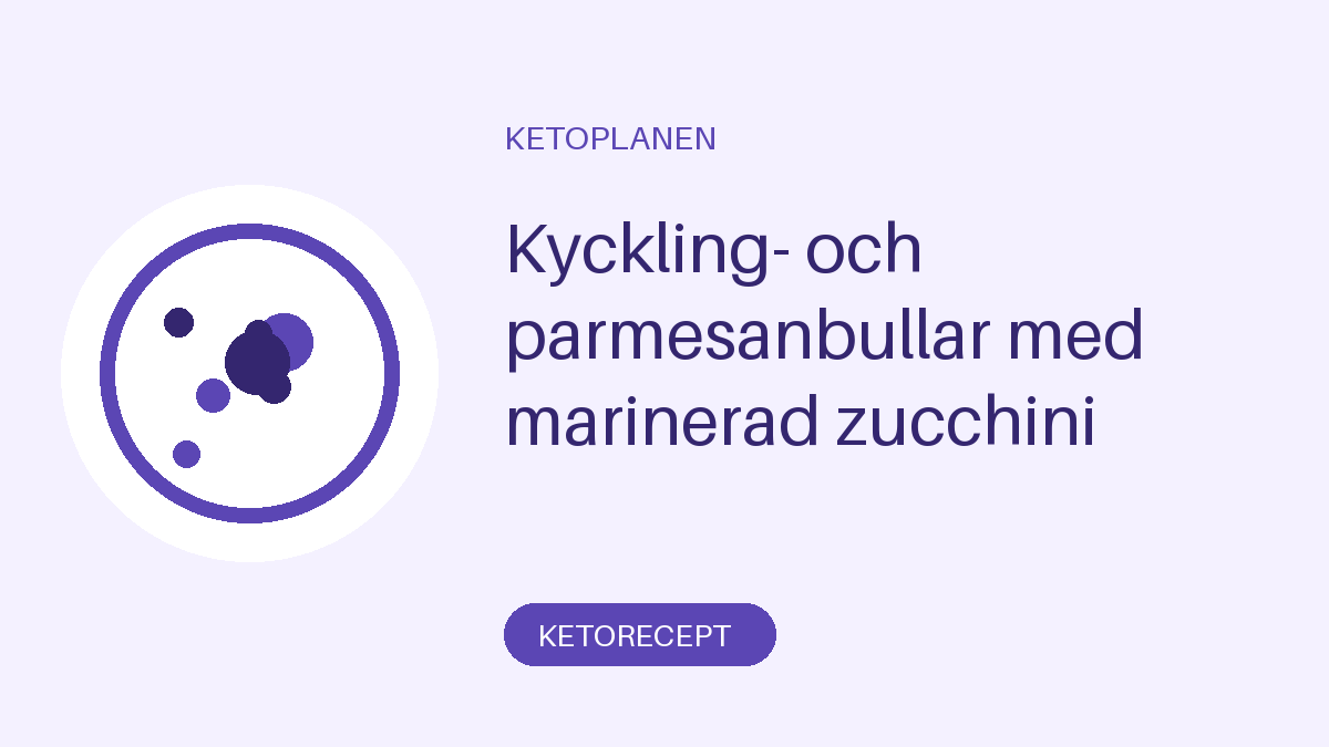 Kyckling- och parmesanbullar med marinerad zucchini