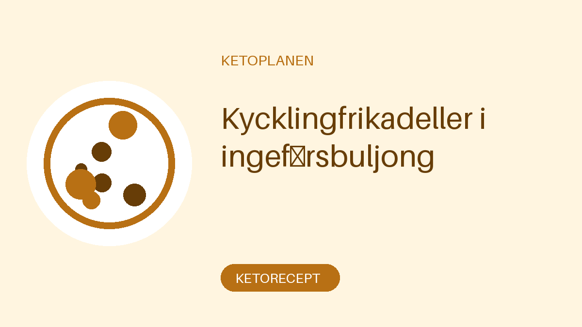 Kycklingfrikadeller i ingefärsbuljong