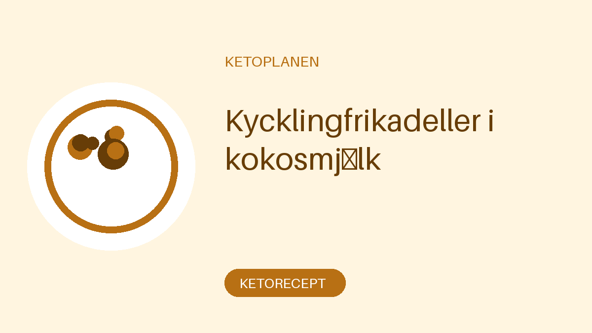 Kycklingfrikadeller i kokosmjölk