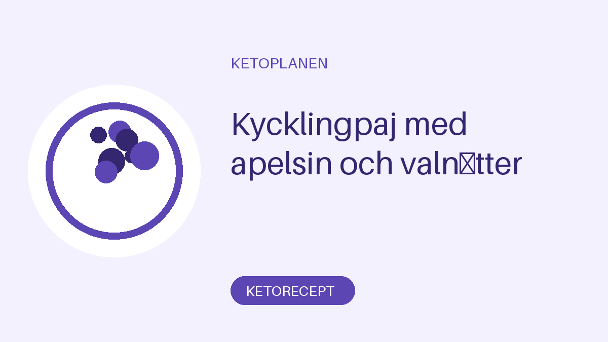 Kycklingpaj med apelsin och valnötter