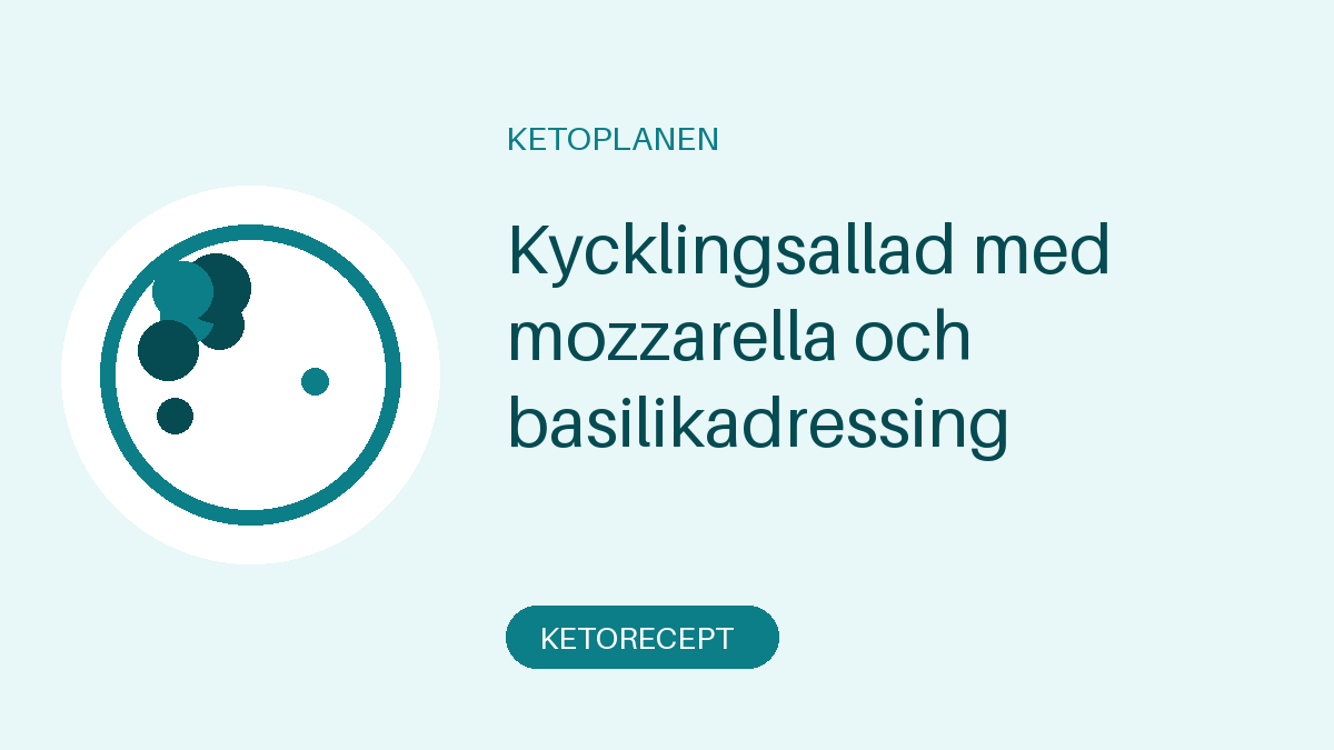 Kycklingsallad med mozzarella och basilikadressing