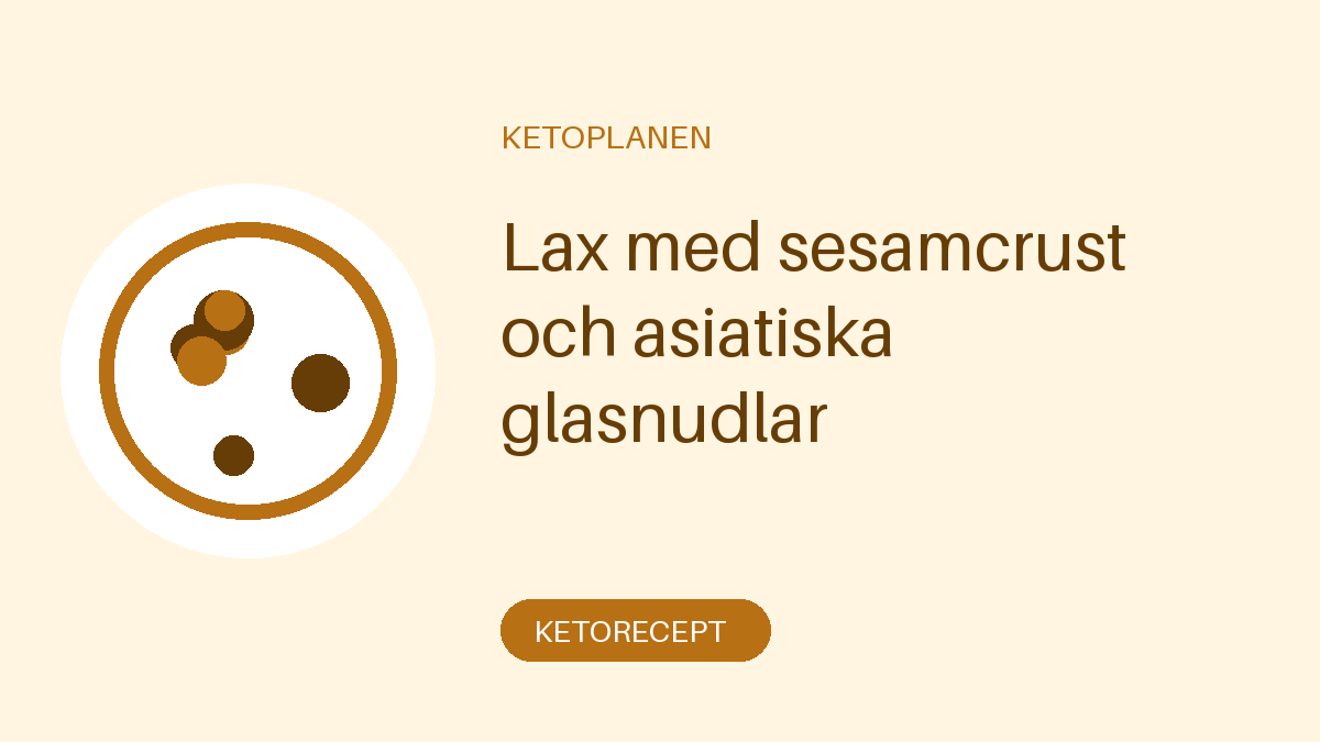 Lax med sesamcrust och asiatiska glasnudlar