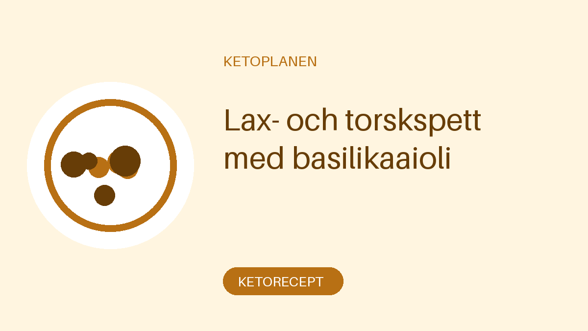 Lax- och torskspett med basilikaaioli