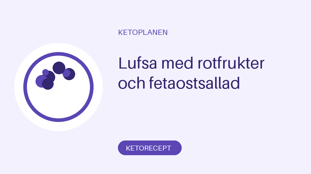 Lufsa med rotfrukter och fetaostsallad