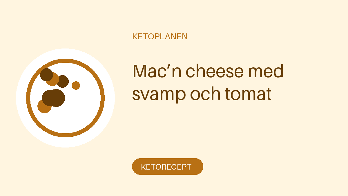 Mac’n cheese med svamp och tomat