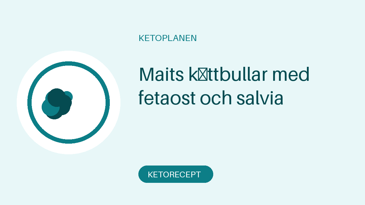 Maits köttbullar med fetaost och salvia