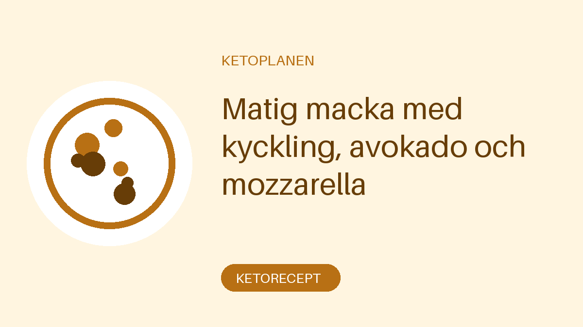 Matig macka med kyckling, avokado och mozzarella