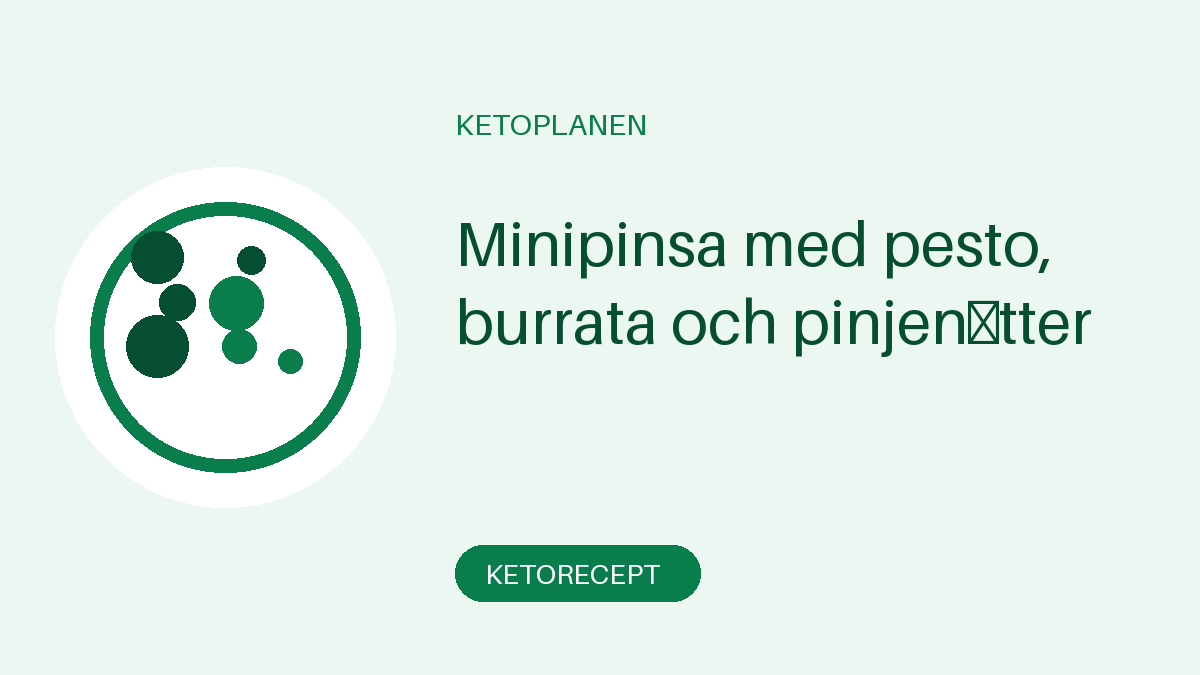 Minipinsa med pesto, burrata och pinjenötter