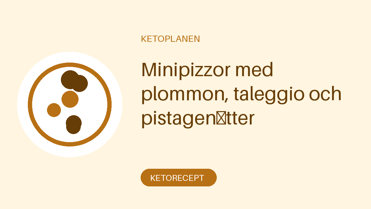 Minipizzor med plommon, taleggio och pistagenötter