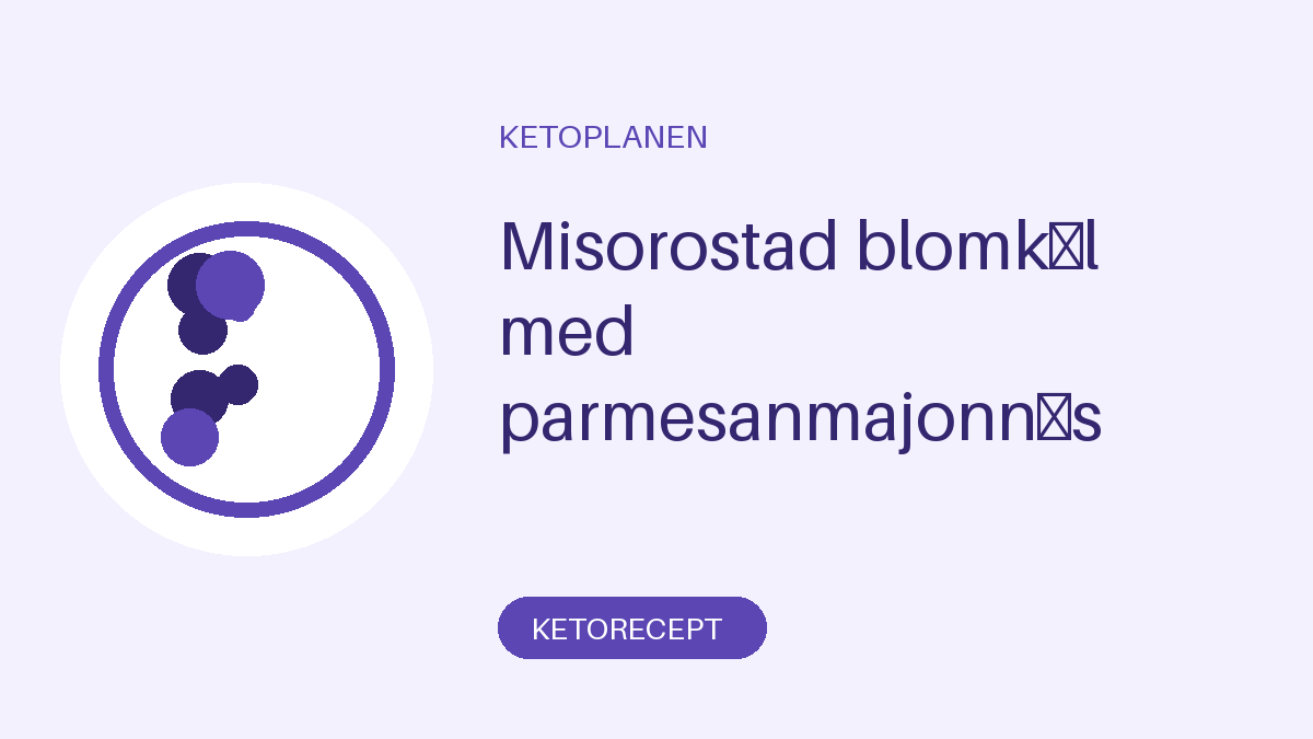 Misorostad blomkål med parmesanmajonnäs