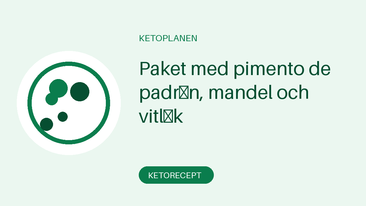 Paket med pimento de padrón, mandel och vitlök