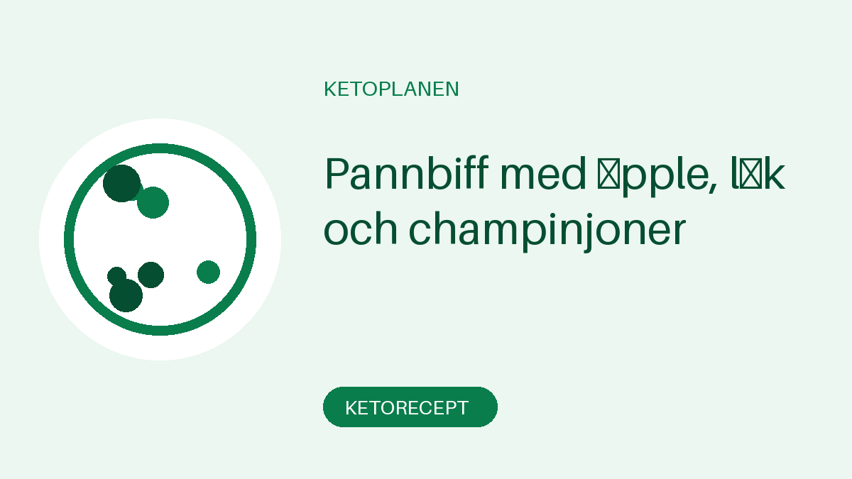Pannbiff med äpple, lök och champinjoner