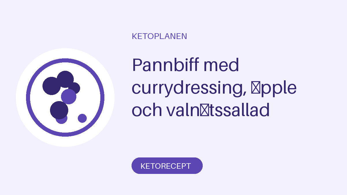 Pannbiff med currydressing, äpple och valnötssallad