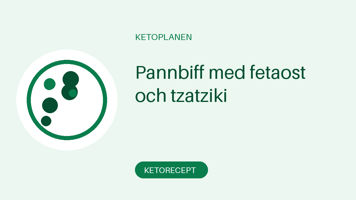 Pannbiff med fetaost och tzatziki
