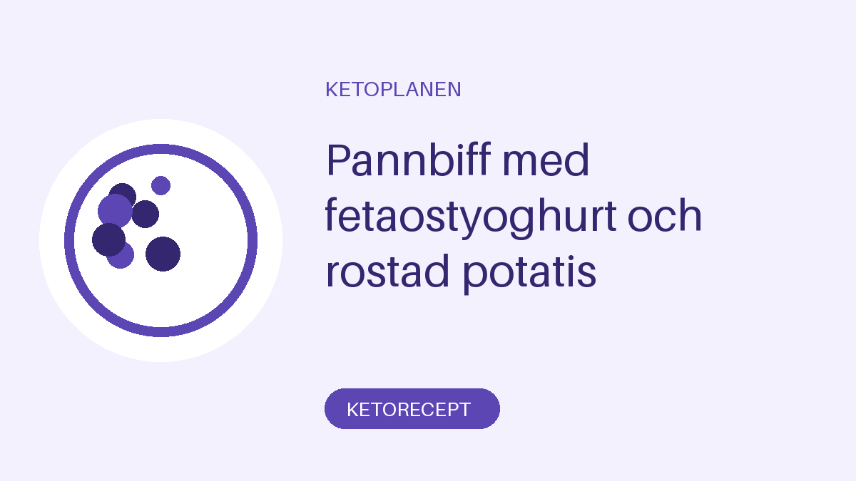 Pannbiff med fetaostyoghurt och rostad potatis