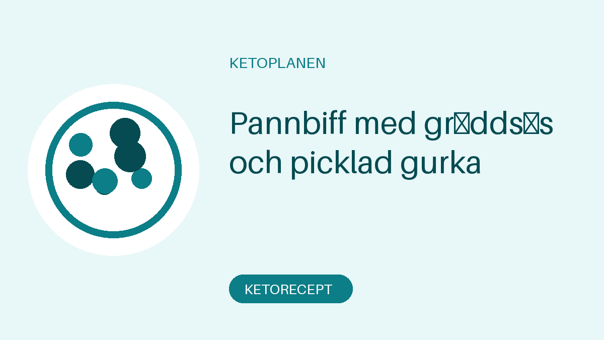 Pannbiff med gräddsås och picklad gurka